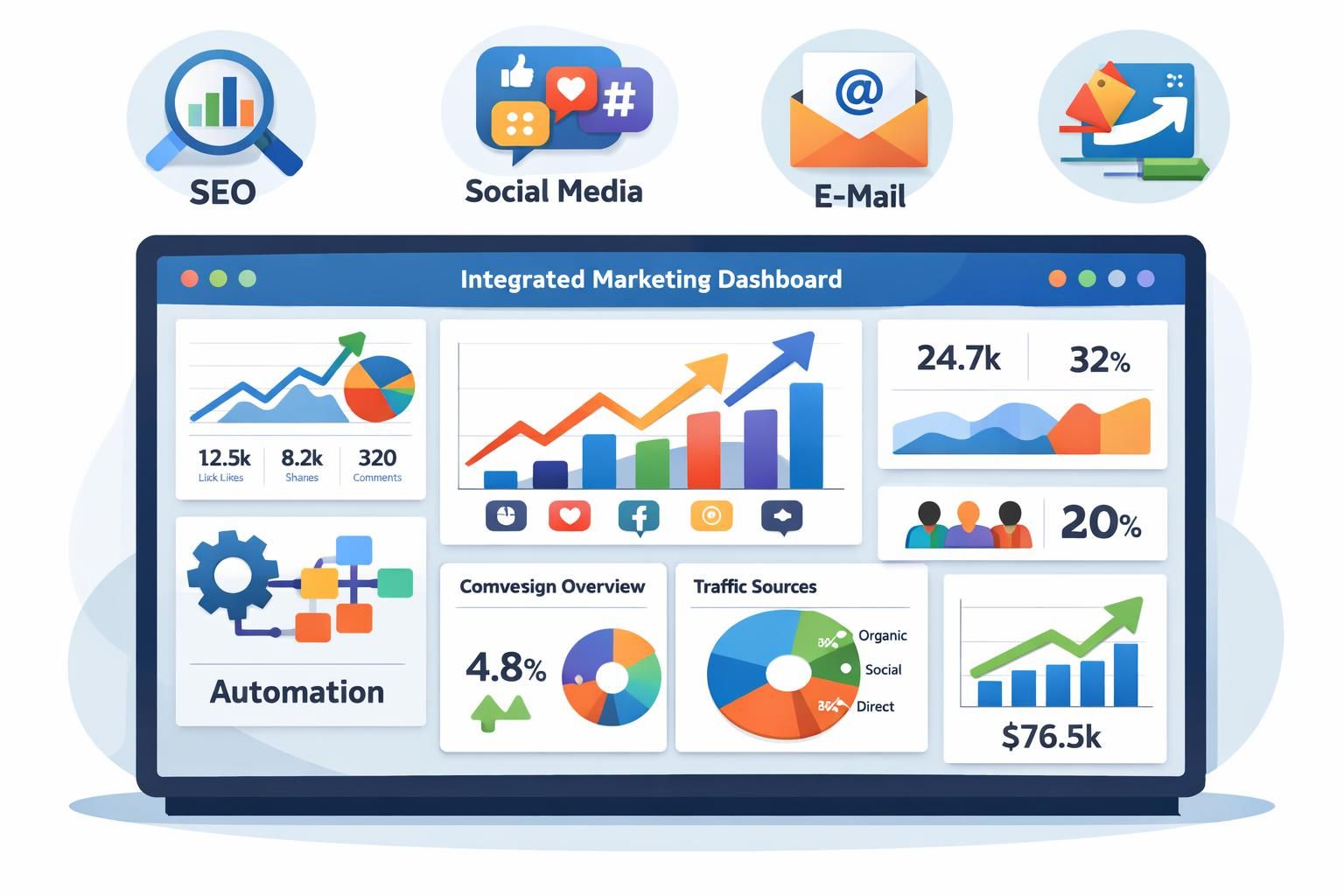 erfahren sie, wie sie seo, social media und e-mail-marketing effektiv in ein geschlossenes marketing-system integrieren, um ihre reichweite zu maximieren und den erfolg zu steigern.